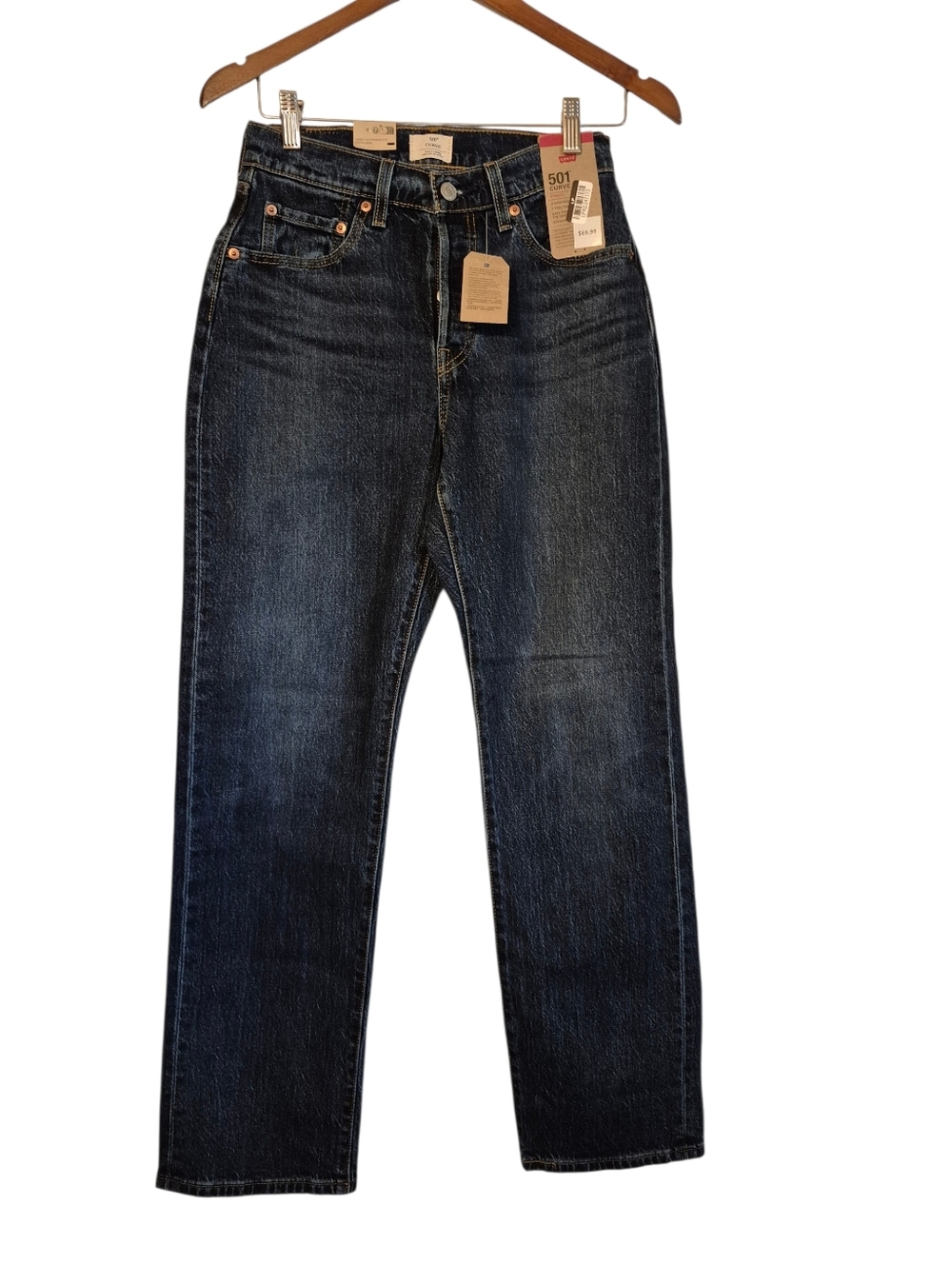 Levi's 501 Womens Curve Blue Jeans 28X30 NWT